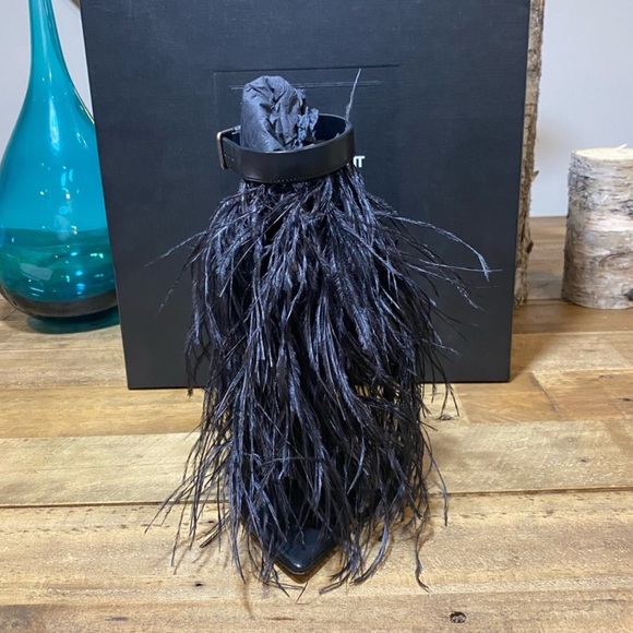 NEW SAINT LAURENT LEATHER SANDALS - Picture 9 of 11